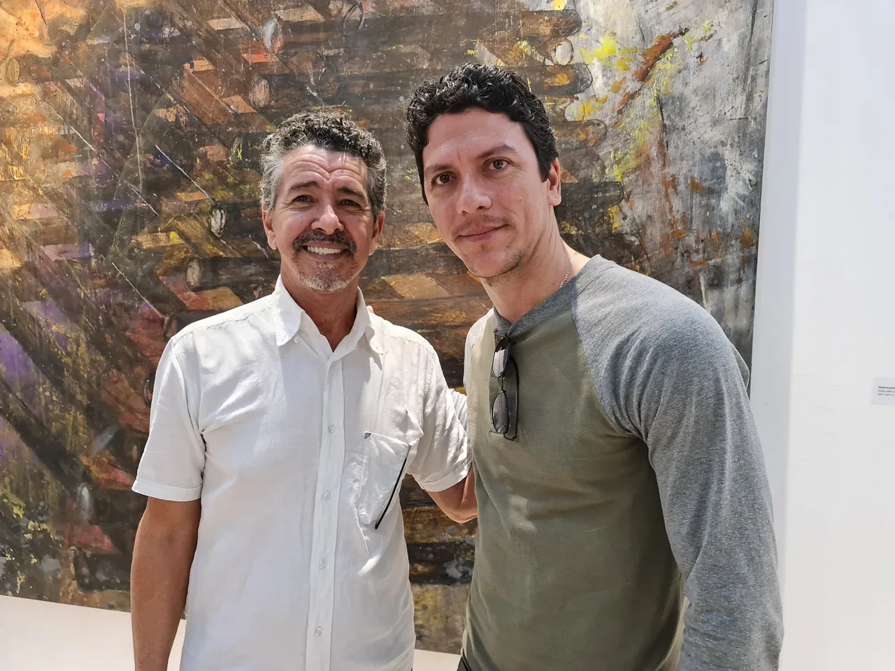 Luis Alberto Saldaña, with Arturo Montoto, with artists and colleagues