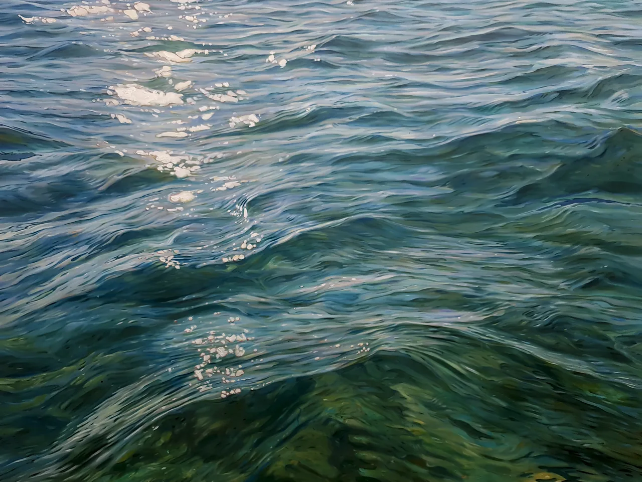 Brightness I, 2023, oil on canvas — painting by Luis Alberto Saldaña