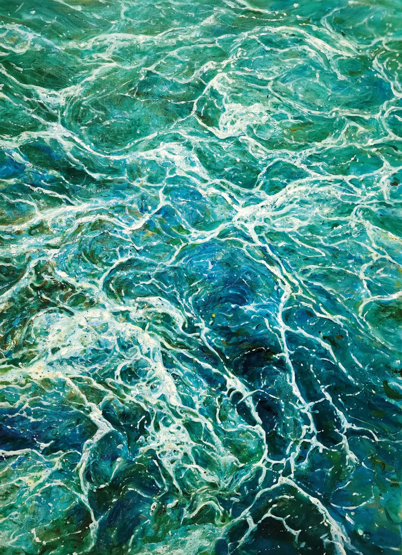 Fluid, 2024, oil on canvas — painting by Luis Alberto Saldaña