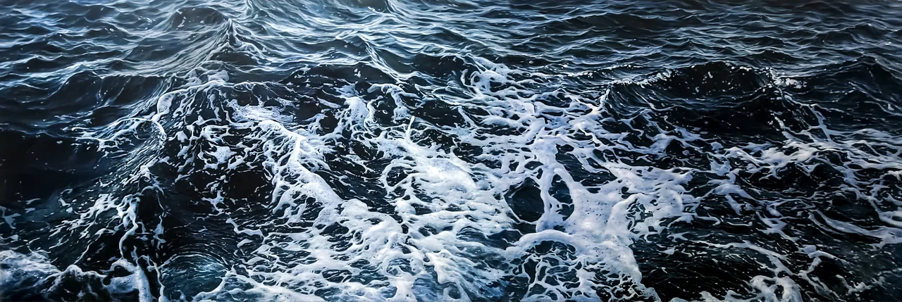 Garden of Foam I, 2025, oil on canvas — painting by Luis Alberto Saldaña