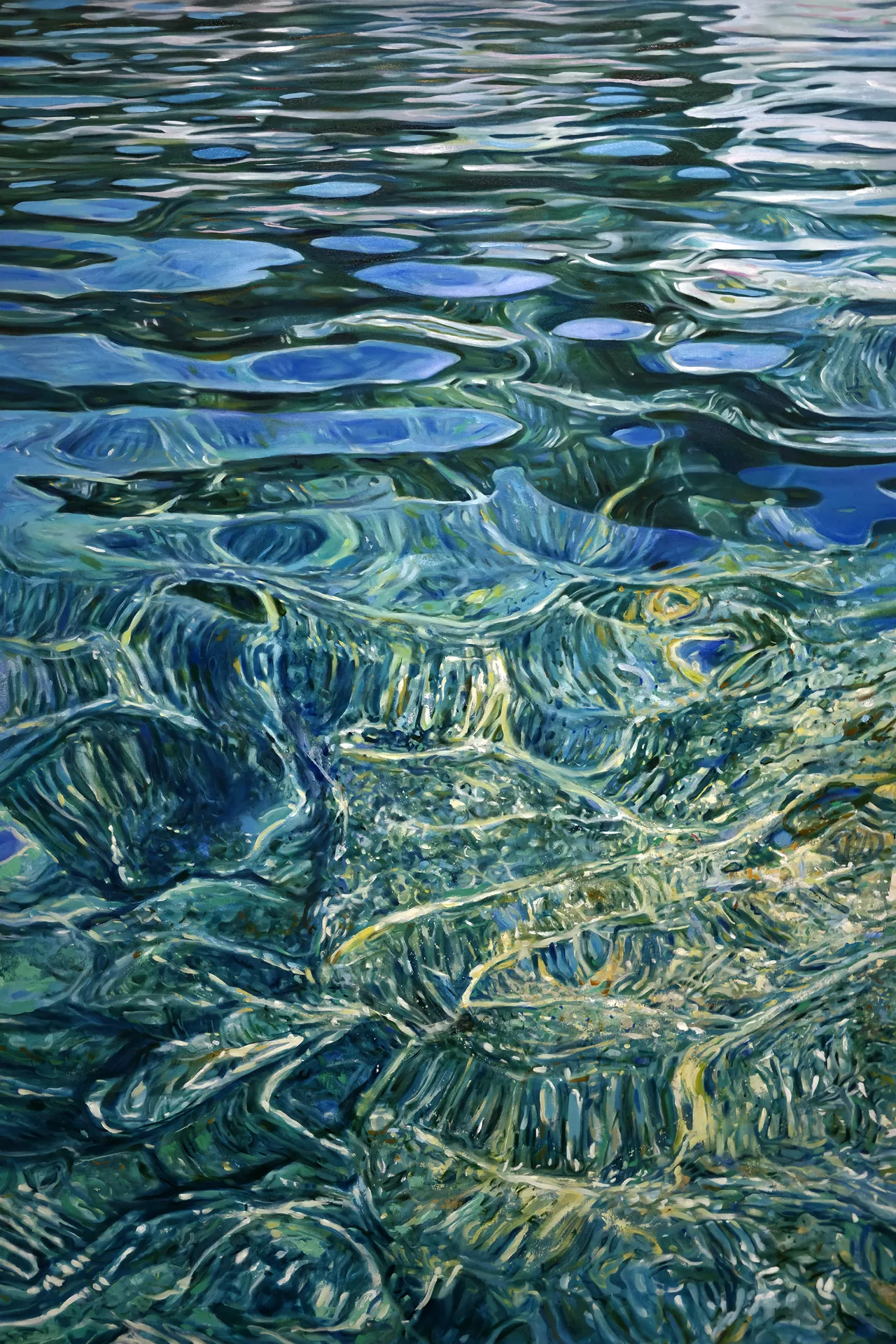 Low Tide Promise, 2025, oil on canvas — painting by Luis Alberto Saldaña