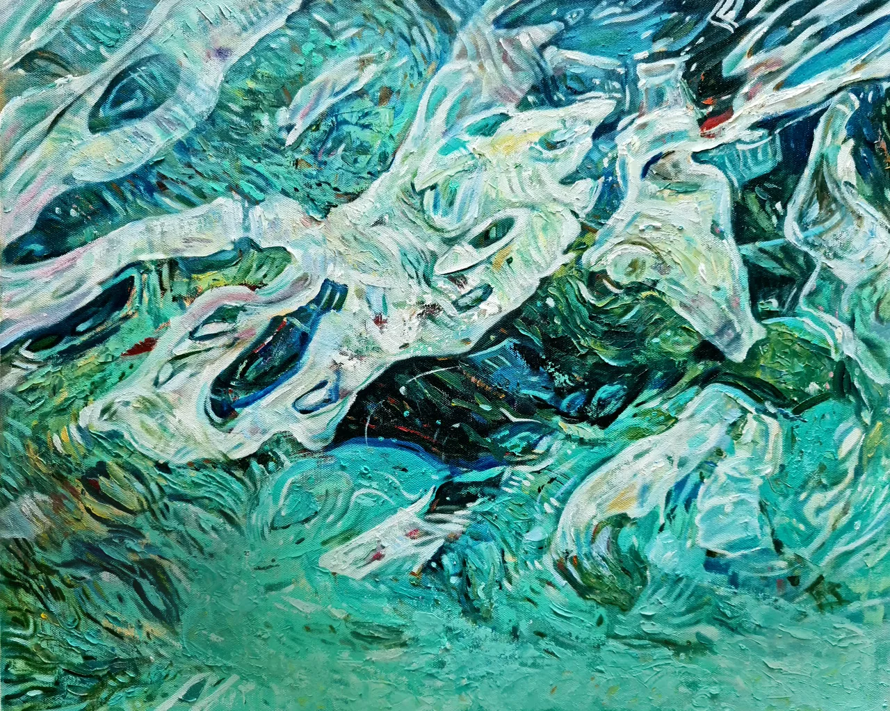 Untitled, 2023, oil on canvas — painting by Luis Alberto Saldaña