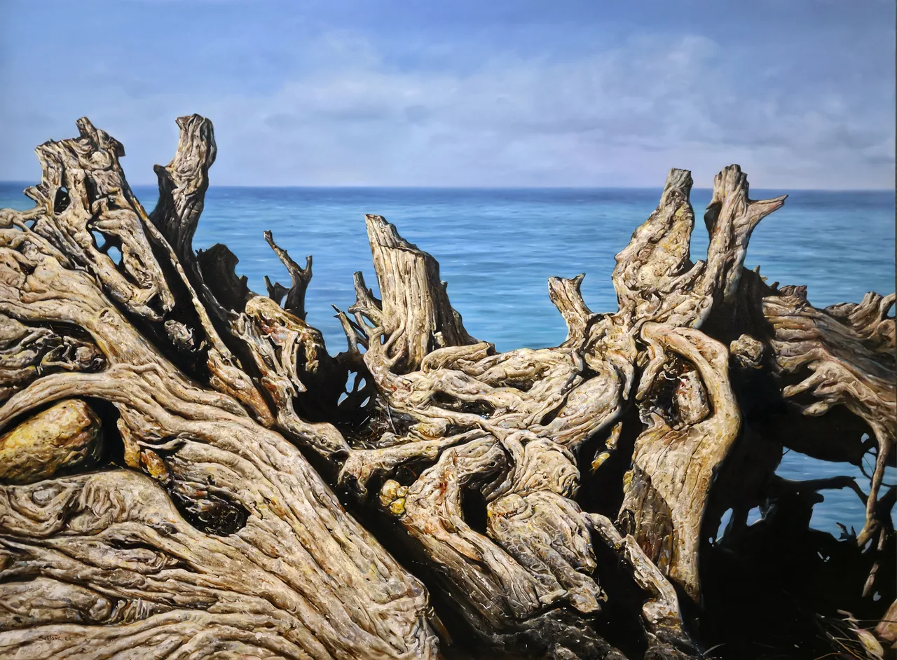 Architecture of a Shipwreck, 2025, oil on canvas — painting by Luis Alberto Saldaña
