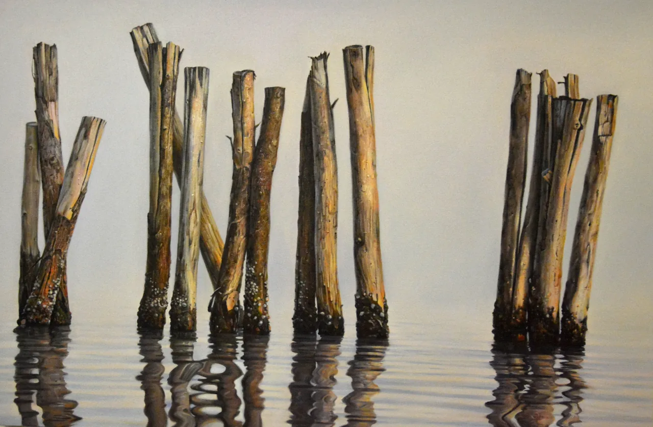 Accomplices I, 2018, oil on canvas — painting by Luis Alberto Saldaña