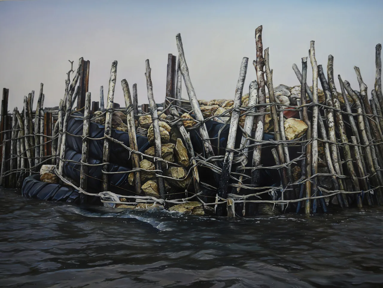Continent, 2017, oil on canvas — painting by Luis Alberto Saldaña