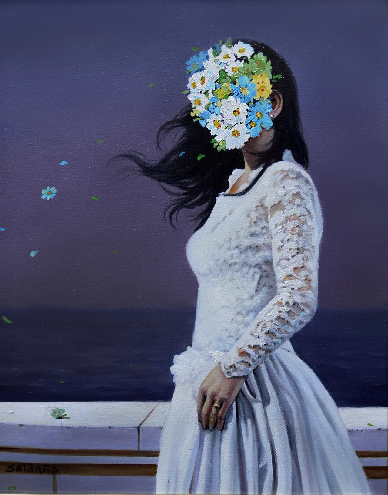 One Spring Afternoon, 2018–2020, oil on canvas — painting by Luis Alberto Saldaña
