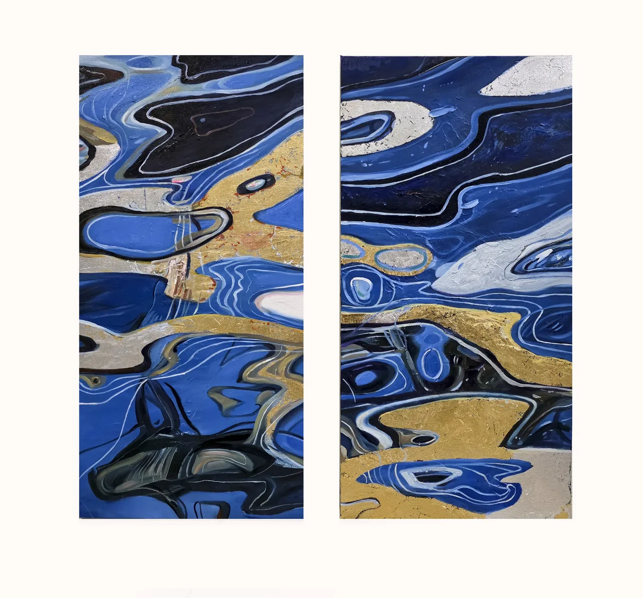 Untitled, 2026, oil and gold leaf on canvas — painting by Luis Alberto Saldaña