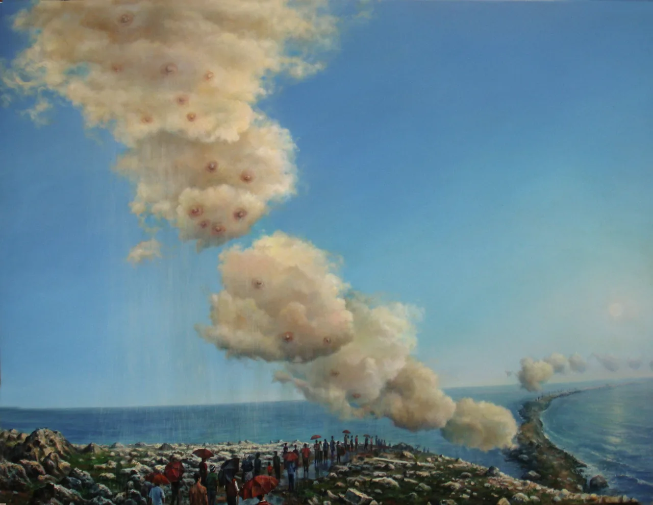 Caravan, 2008–2011, oil on canvas — painting by Luis Alberto Saldaña