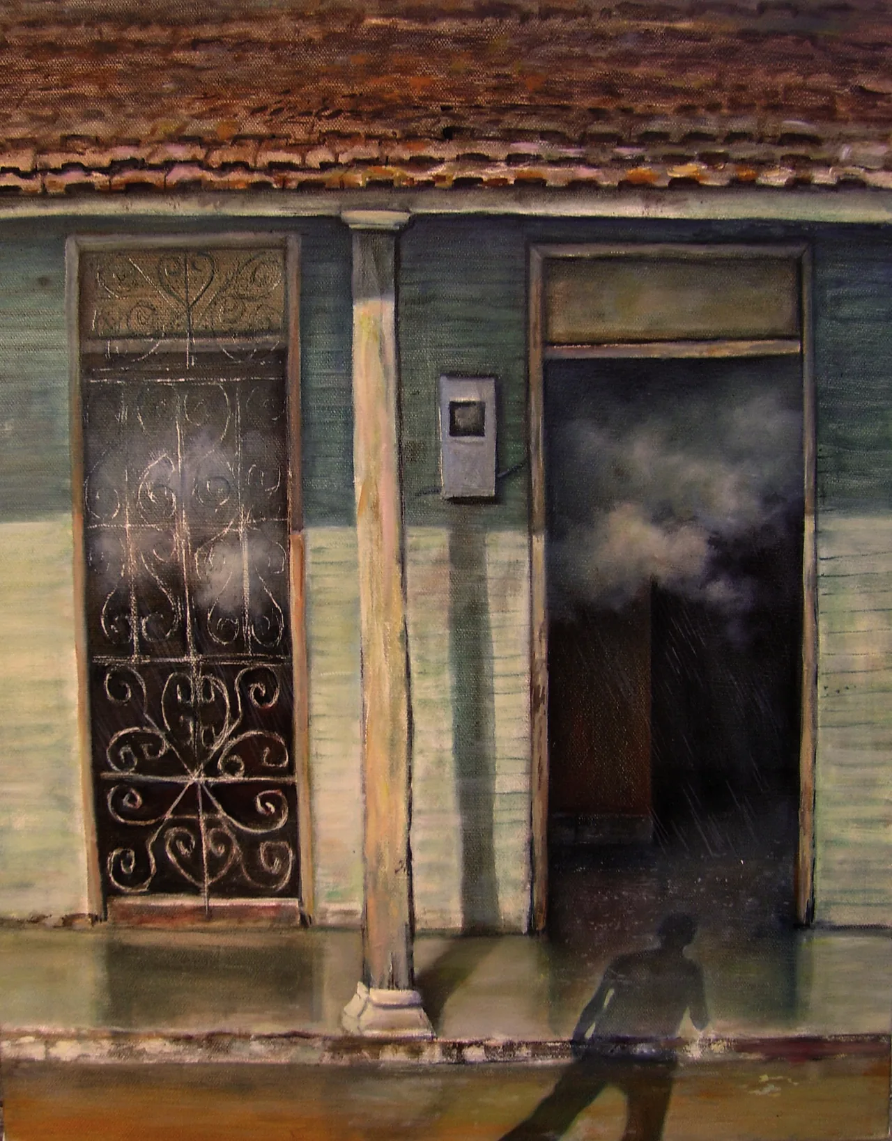 Interior III, 2008–2011, oil on canvas — painting by Luis Alberto Saldaña