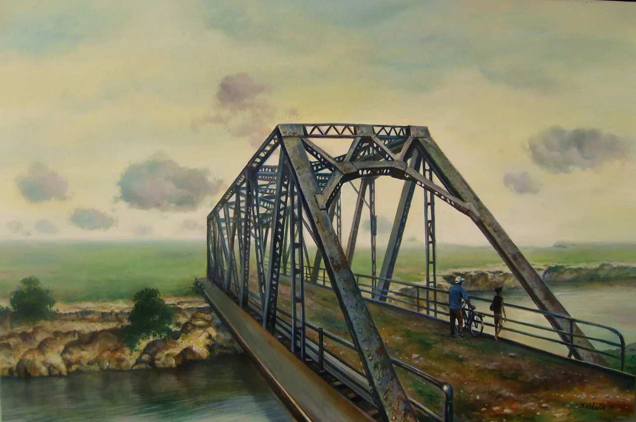 Mayabeque River, 2008–2011, oil on canvas — painting by Luis Alberto Saldaña